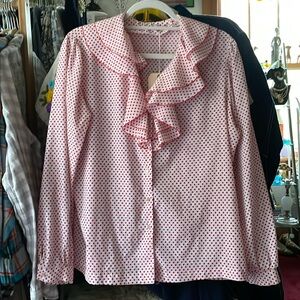 Red polka dot vintage blouse